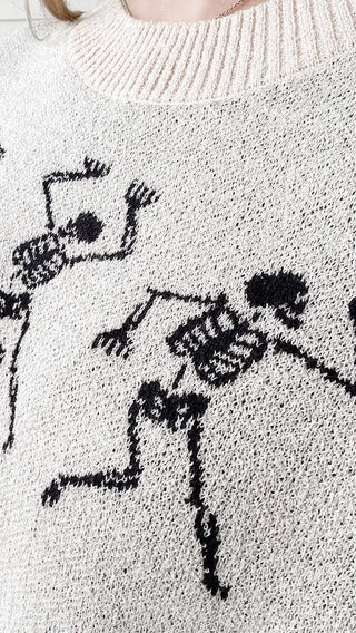 Autumn Dancing Skeleton Sweater