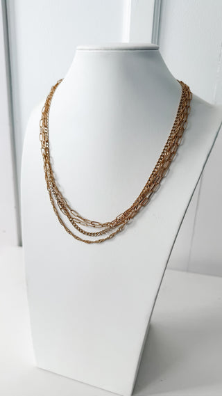 Multi Link Layered Necklace *Final Sale*