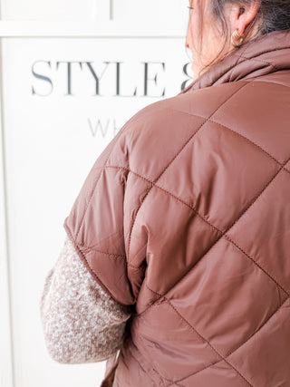Charisse Quilted Cape Vest