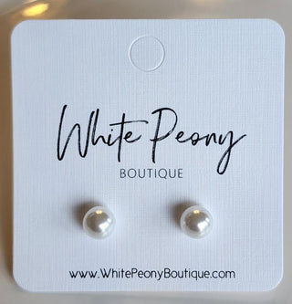 Classic Pearl Studs  *Final Sale*