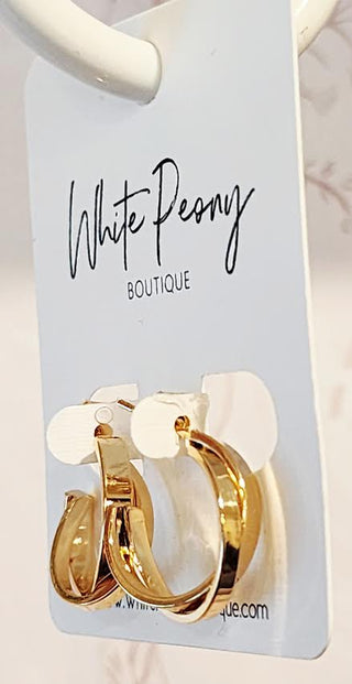 Criss Cross Open Hoop Earrings