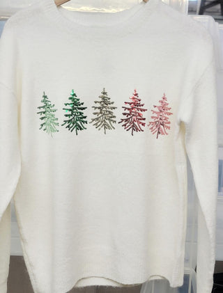 Sequin Christmas Tree Sweater