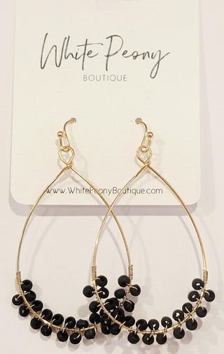 Beaded Teardrop Earring. *Final Sale*