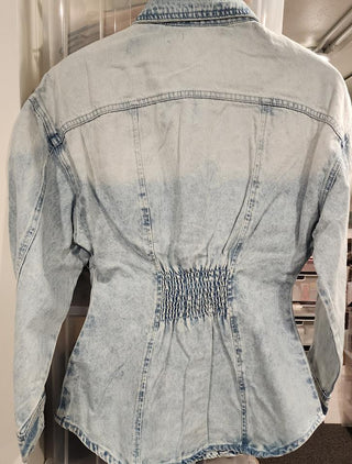 Darla Ruched Back Jean Jacket