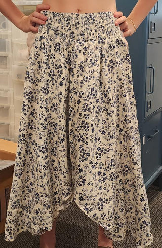 Kayla Smocked Waist Midi Skirt