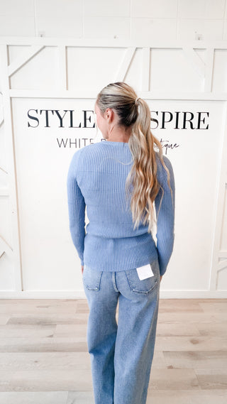 Georgia Ribbed Pintuck Sweater