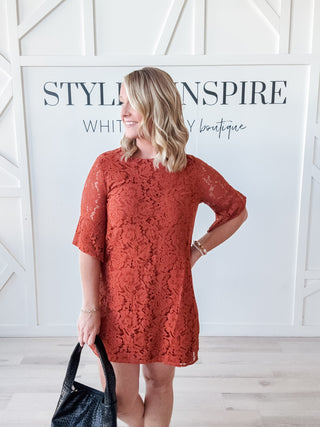 Kris Lace Flutter Sleeve Dress