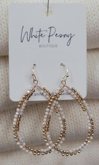 Double Beaded Teardrop Earring