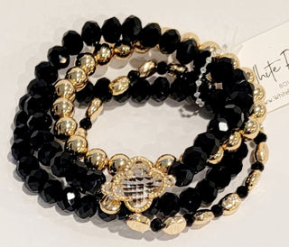 Gold and Prism Cut Beaded Bracelets *Final Sale*