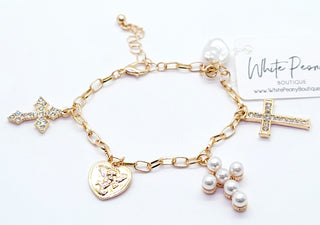 Crosses Charm Bracelet. *Final Sale*