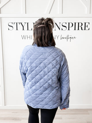 Rachael 1/4 Snap Quilted Pullover