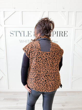 Libby Brown and Black Leopard Vest