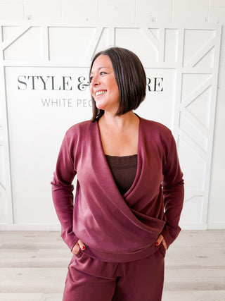 Hannah Modal Front Wrap Top