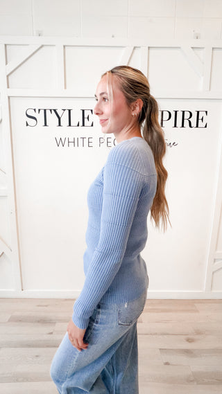 Georgia Ribbed Pintuck Sweater