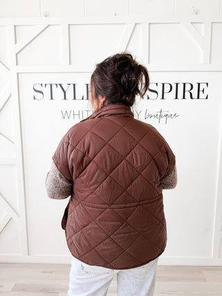 Charisse Quilted Cape Vest