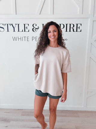 Ruthie Oversized Short Sleeve Tunic Top