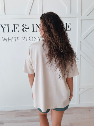 Ruthie Oversized Short Sleeve Tunic Top