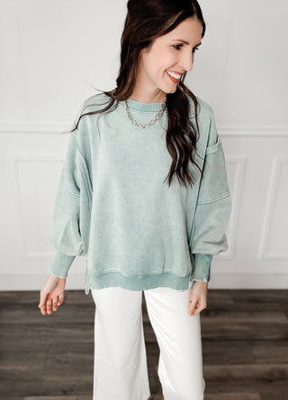 Monica Batwing High Low Sweatshirt