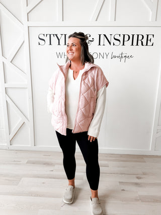 Charisse Quilted Cape Vest