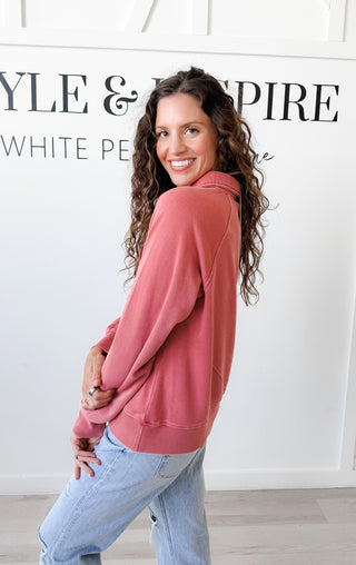 Priscilla Half Button Top