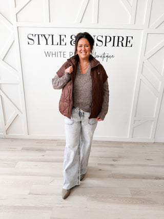 Charisse Quilted Cape Vest