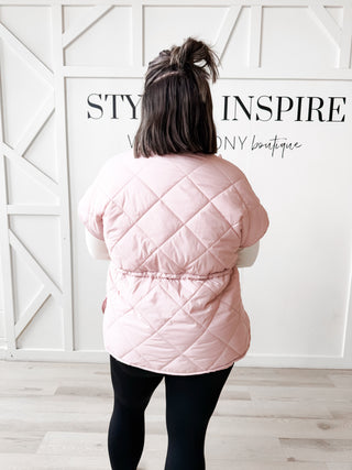 Charisse Quilted Cape Vest