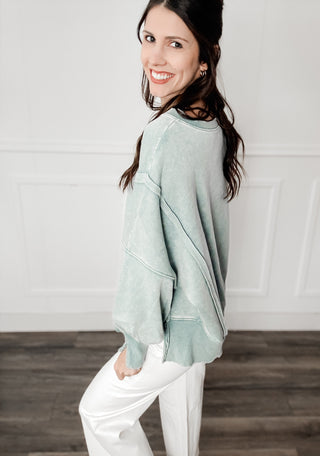 Monica Batwing High Low Sweatshirt