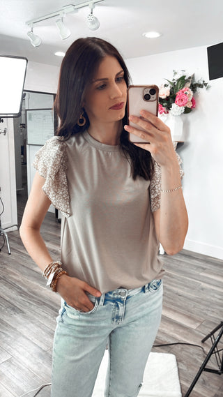 Kara Leopard Ruffle Sleeve Top