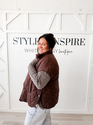 Charisse Quilted Cape Vest