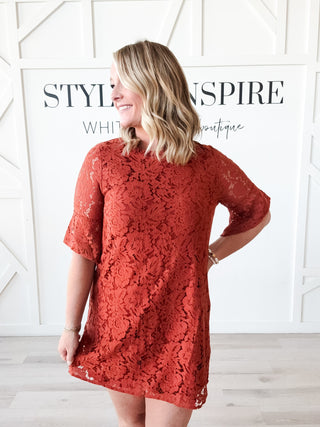 Kris Lace Flutter Sleeve Dress