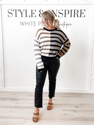 Cadence Color Block Stripe Sweater