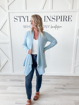Lea Long line Waterfall Cardigan