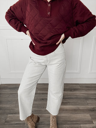 Vervet Stripe HR Barrel Jeans