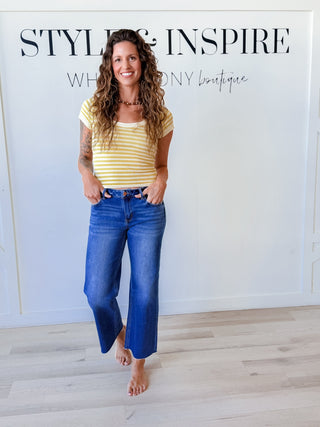 NikiBiki Stripe Scoop Neck Top