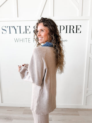 Veronica Chevron Knit Polo Sweater