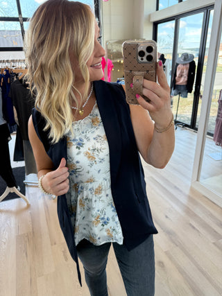 Sophia Open Front Blazer Vest