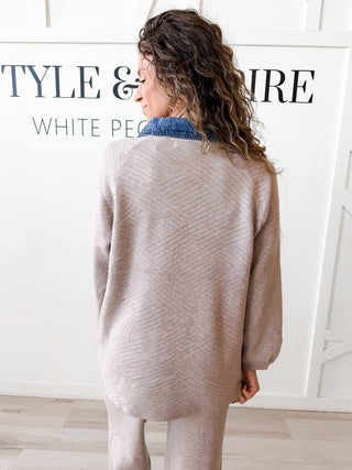 Veronica Chevron Knit Polo Sweater