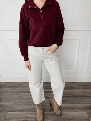 Vervet Stripe HR Barrel Jeans