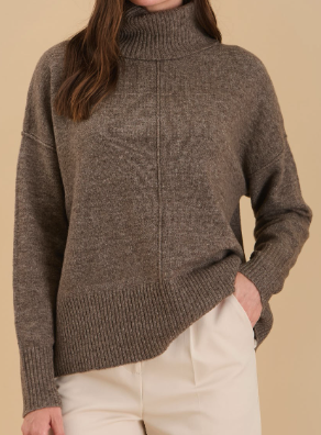 Collins Turtleneck Front Seam Sweater