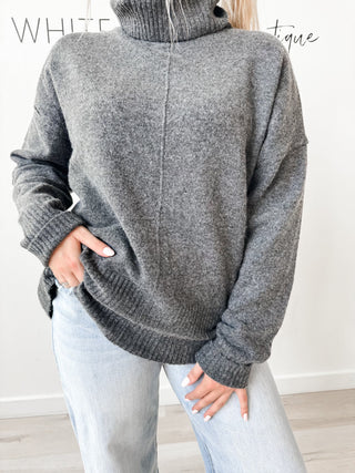 Collins Turtleneck Front Seam Sweater