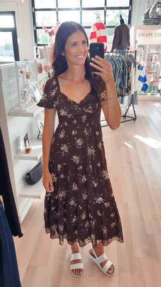 Nancy Floral Midi Dress