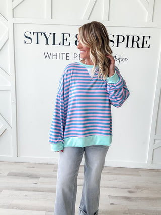 Layla Stripe Oversized Pullover