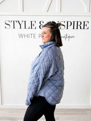 Rachael 1/4 Snap Quilted Pullover