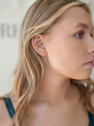 Delicate Bow Stud Earrings