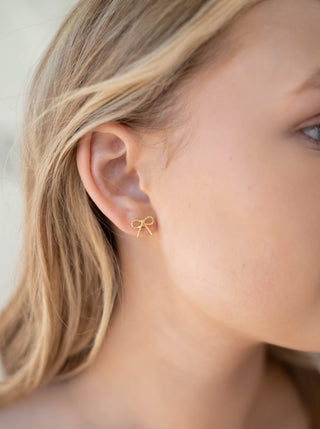 Delicate Bow Stud Earrings