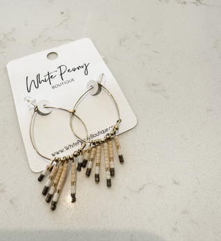 Delicate Fringe Bead Earrings