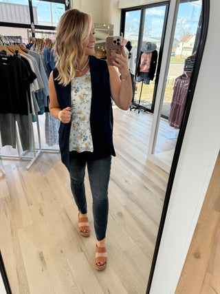 Sophia Open Front Blazer Vest