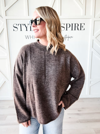 Jessie Heathered Wool Blend Sweater