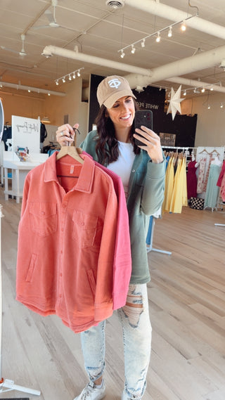 Caroline Front Snap Shacket