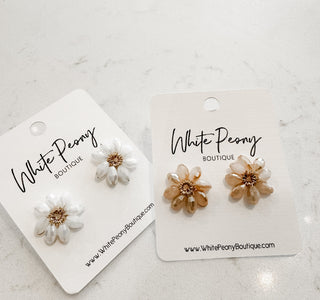 Flower Shaped Post Earrings